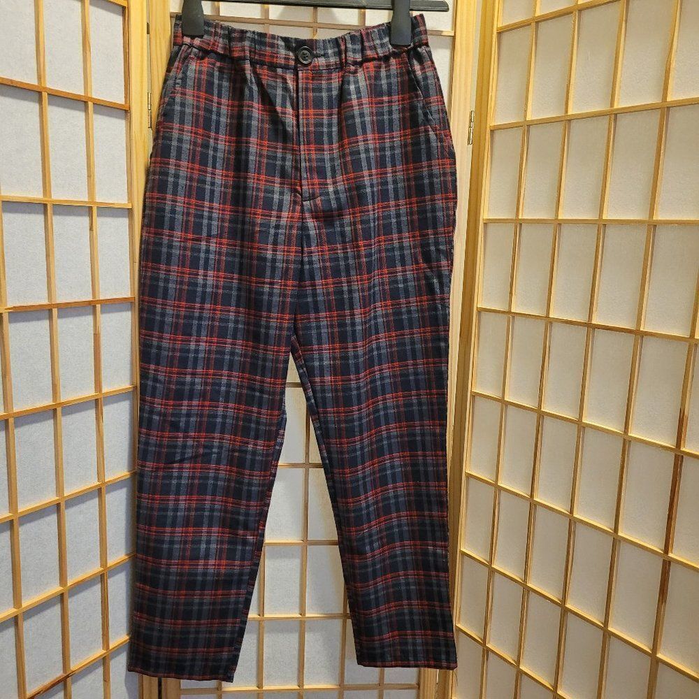 Sans Souci Women/Junior Plaid Casual Pants Sz S NWT